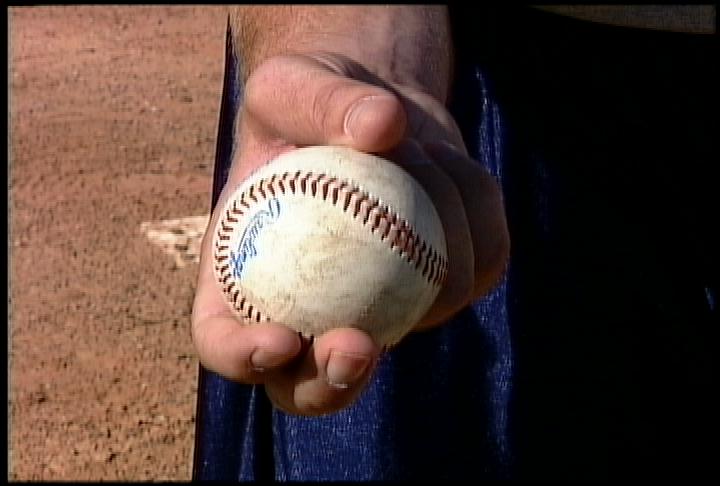 Four seam fastball grip