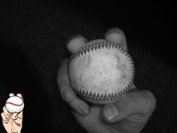 Four-seam fastball grip image