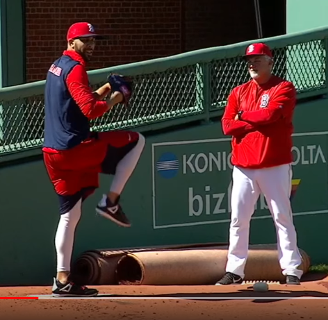 Pitch mechanics leg lift top front view image