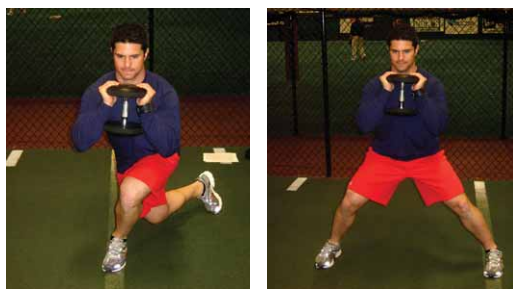 Front drop back lunge exercise for pitchers image