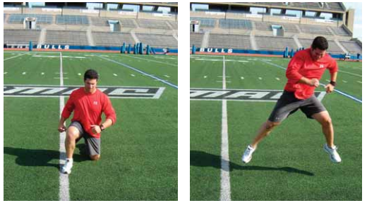 Lateral ground hop exercise for pitchers image