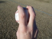 Pitching grip four seam fastball