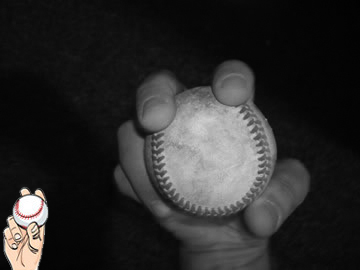 Two-seam fastball grip image
